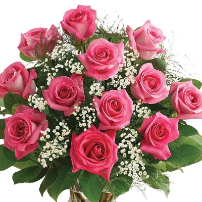 Classic 24 Pink Roses Bouquet