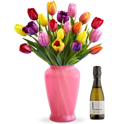Mixed Tulips With Prosecco