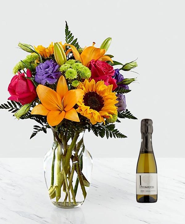Florist Choice With Prosecco Flowers Delivery 4 U Southall, Middlesex