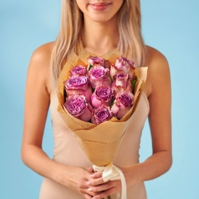 10 Purple Roses